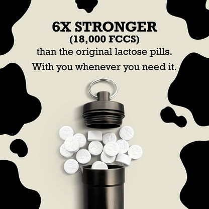 6x Stronger than the original lactose pills. With you whenever you need it