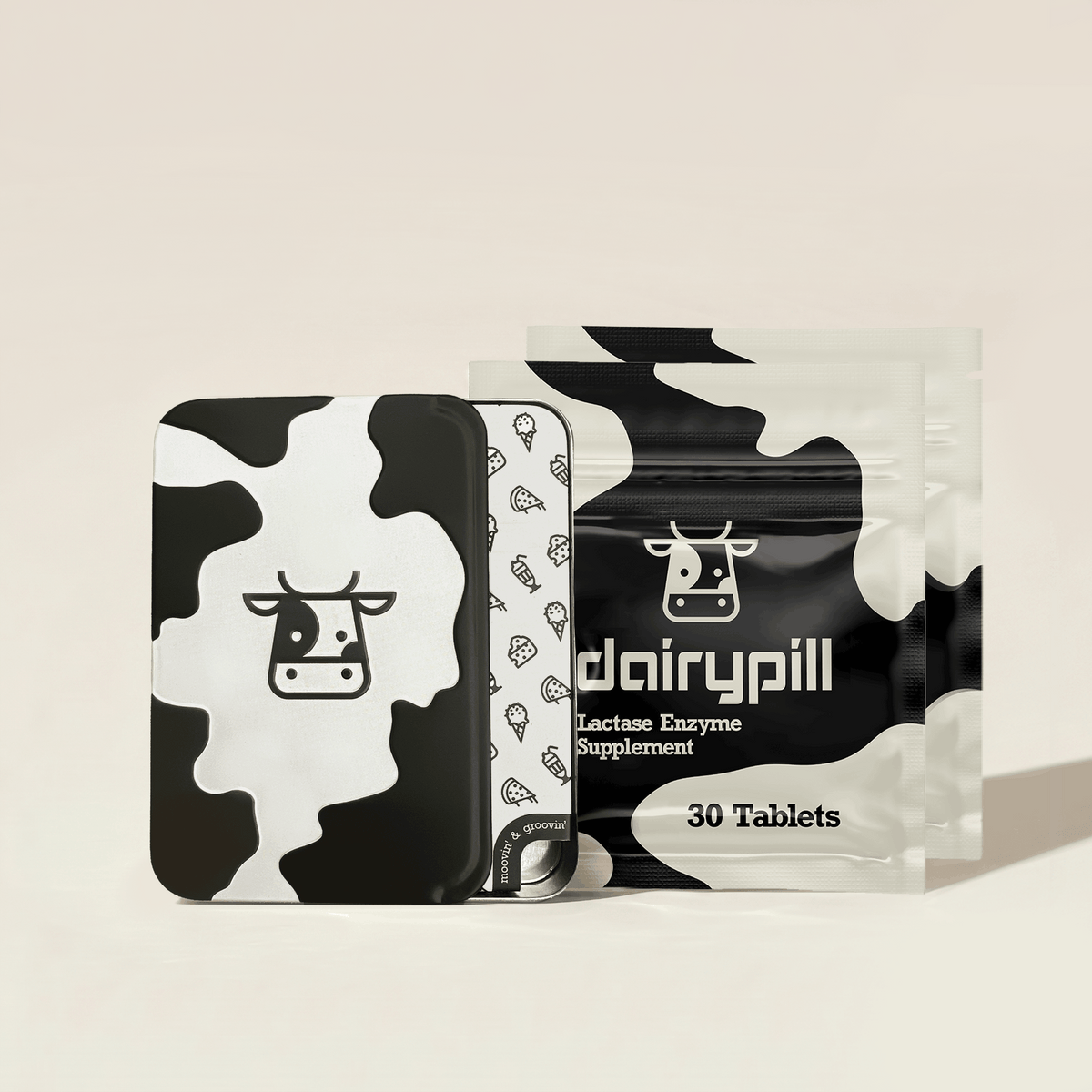 60ct DairyPill Travel Tin Bundle Moo Color