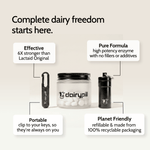 Complete Dairy Freedom Starts here: Key Pod Mini, Glass Jar, Key Pod Max. Effective, Pure Formula, Portable, Planet Friendly